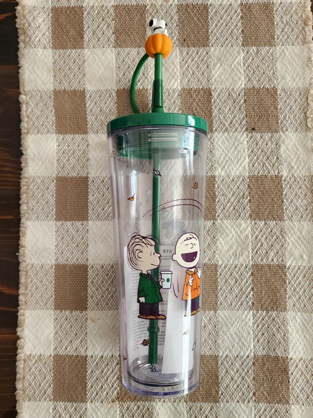 Peanuts x Starbucks Clear Autumn Cold Cup – BNWT